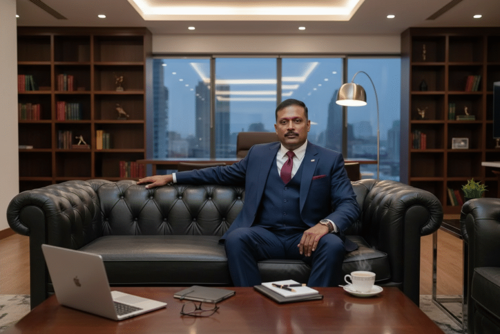 Upalapadu-Pratakota-Shiva-Prasad-Reddy-Chairman-Premidis-Group.png Portrait of Upalapadu Pratakota Shiva Prasad Reddy, Chairman of Premedist Group, creating a vision for industrial development and social welfare.